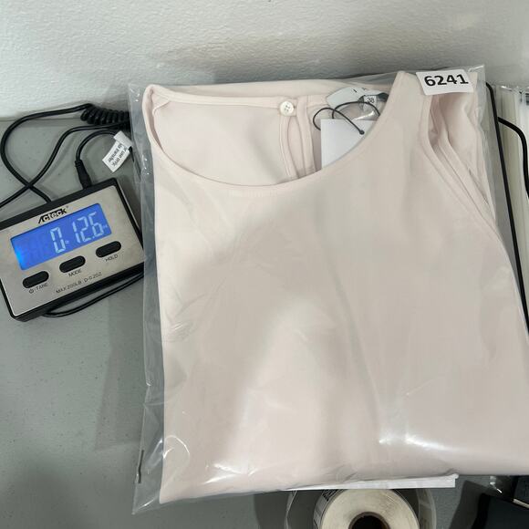 IRO Crew Cutout Mini Dress Womens 6 Light Pink Awati Asymmetrical Open Shoulder - Picture 13 of 14